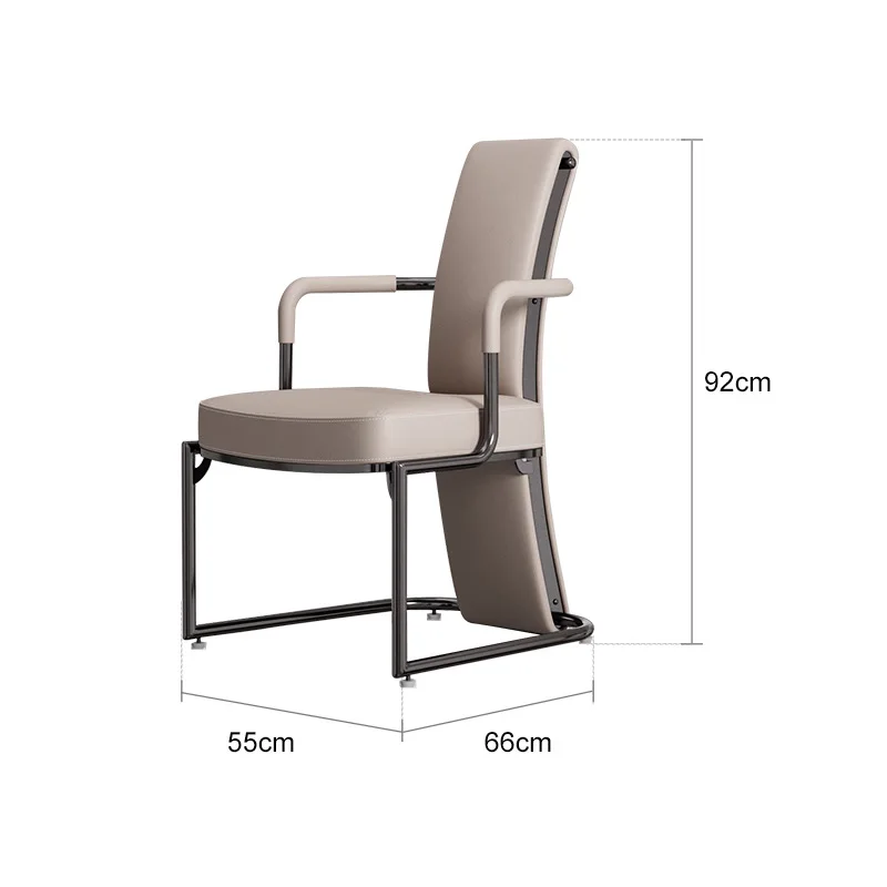 White Restaurants Dining Chair Kitchen Arm Rest Modern Nordic Dining Chair Living Room Italian Silla Comedor Home Furniture