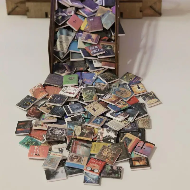 200pcs Mini Books Model Miniatures Doll House Books Decor Accessories Miniatures Books Ornaments Portable Kids Tiny House Books