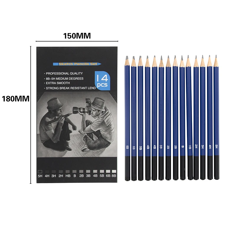 Premium 70Pcs Professional Drawing Sketch Pencils Set Wood Pencil