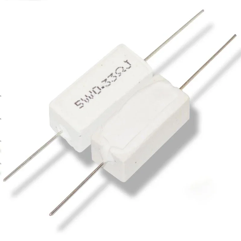 10pcs 5W 5% Cement Resistor Power Resistance 0.1 ~ 10K 0.1R 0.5R 1R 10R 100R 0.22 0.33 0.5 1 2 5 8 10 15 20 25 30 100 1K 10K ohm
