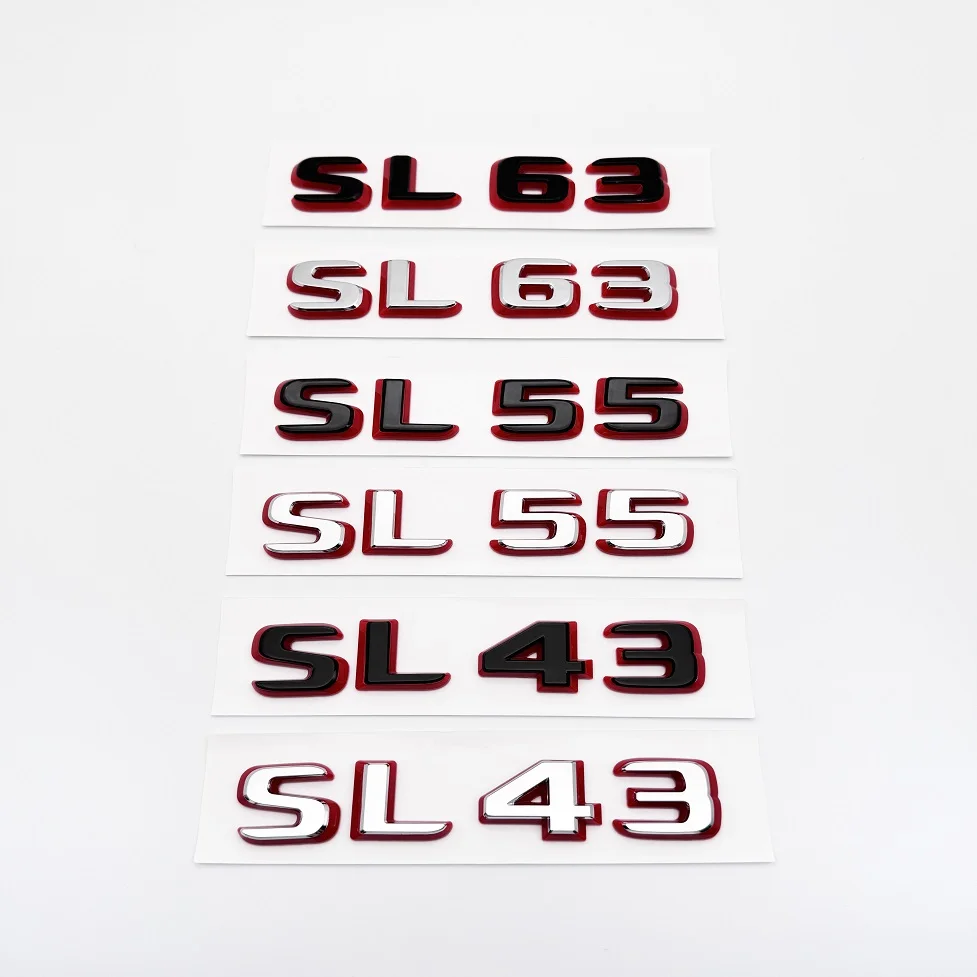 2024 새로운 스타일 문자 숫자 SL43 SL55 SL63 SL65 SL63s V8 Biturbo 4AMTIC + EPERFORMANCE for R232 자동차 사이드 트렁크 스티커