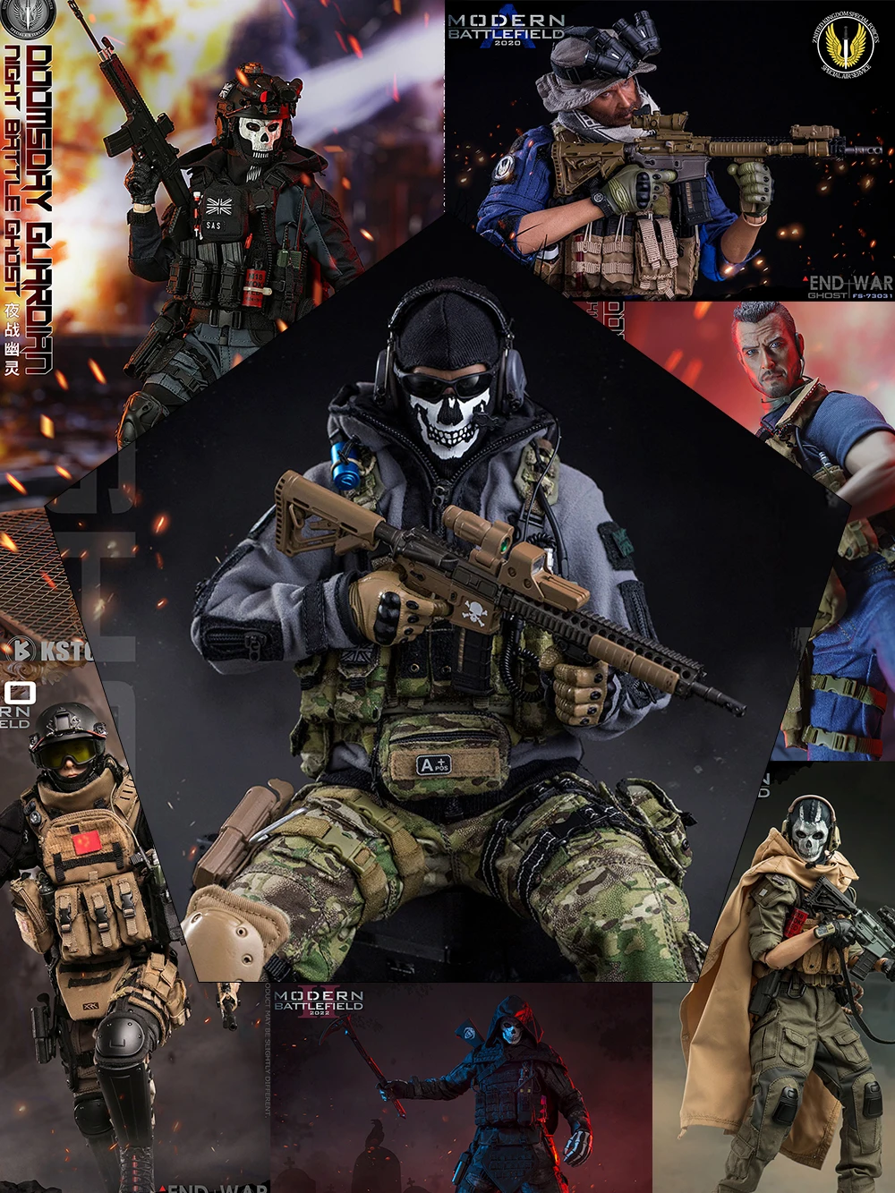 ViiKONDO 1/6 フラッグセット FS 73033 73031 73049 KS21001 ゴースト アクションフィギュア モデル 12インチ  シモン・ライリー ジョン・プライス ジモ COD チーム アーミー メン - AliExpress