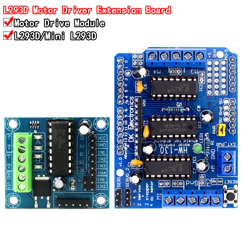 L293D Motor Drive Shield Dual Per Arduino Duemilanove, Motor Drive Scheda Di Espansione Motor Control Shield Mini L293D