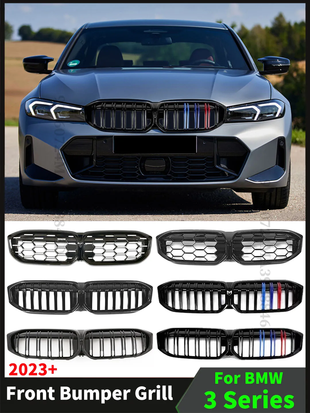 Per Bmw Serie 3 G20 G21 Lci 2023 330I 320D M340I Griglia Anteriore Paraurti Griglia Rene Doppia Lamella Diamante Styling Parte Di Ricambio