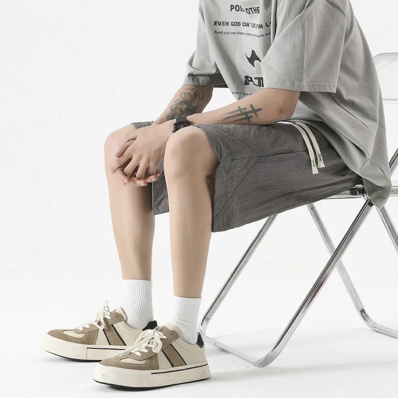 8XL oversized casual shorts for men's summer quick drying and breathable capris for men's oversized loose trendy casual pants