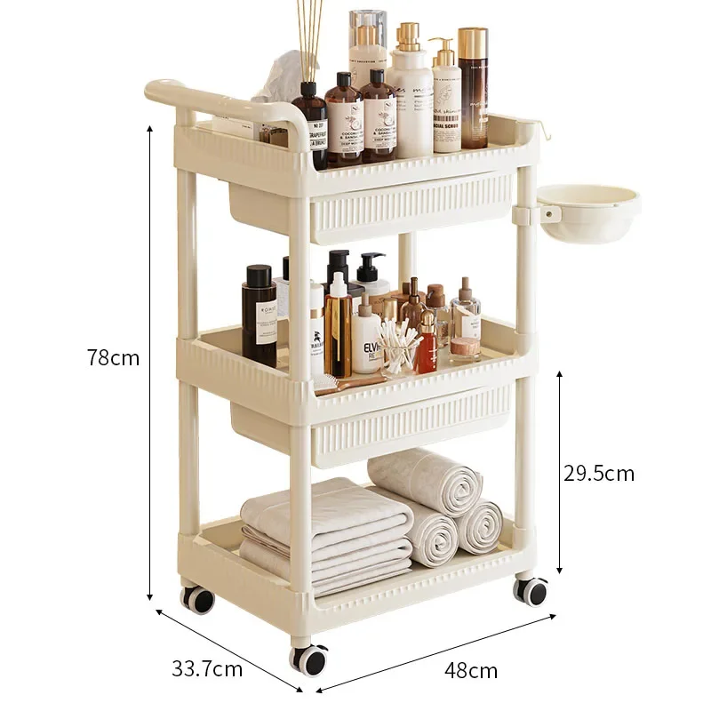 Multi Layer Storage Trolley Cosmetics Trolley Portable Aesthetics Esthetician Organizer Cart With Wheels Beauty Room Wagon Salon Moving Carrinho Bar