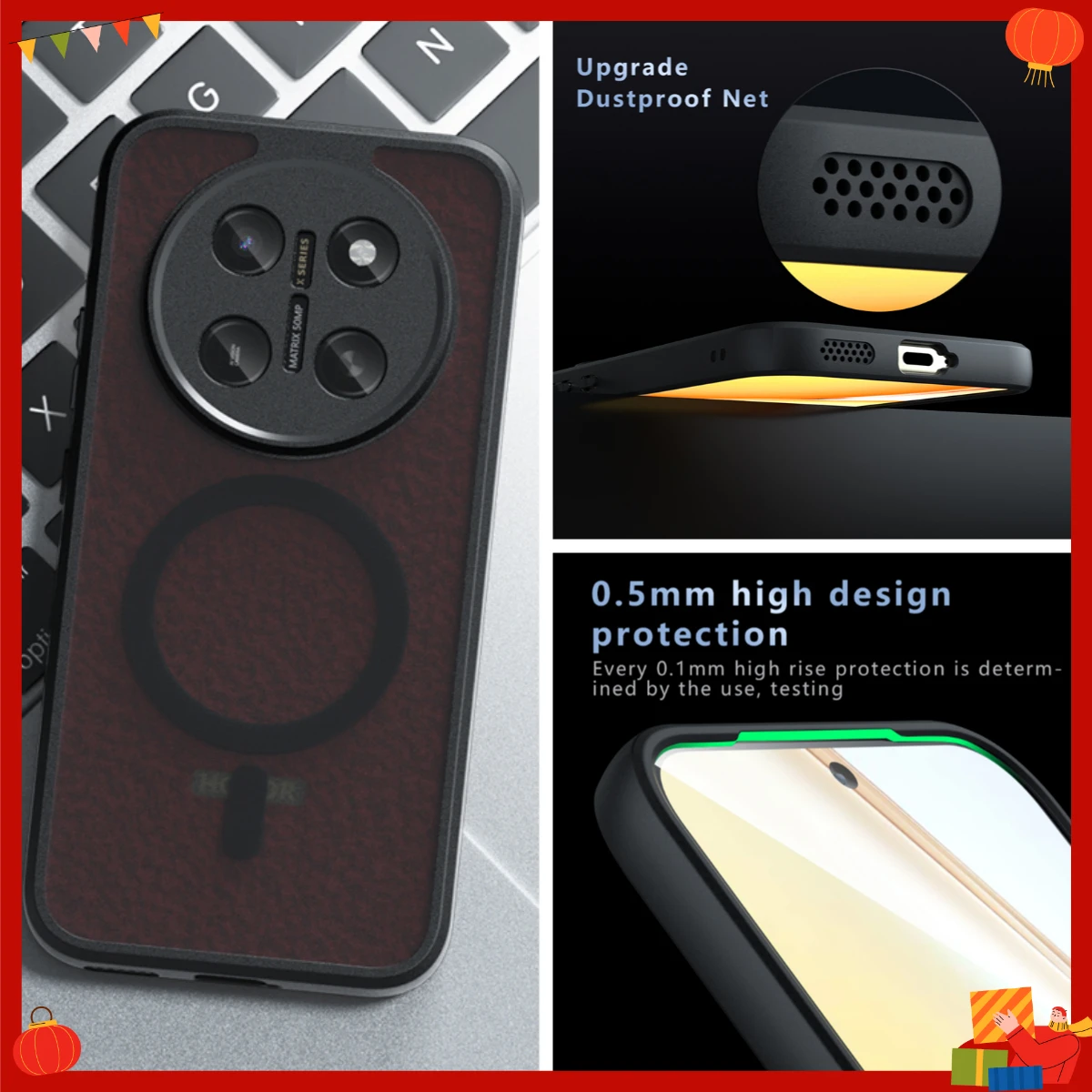 Elite Magnetic Case - Premium Matte Anti-fingerprint Snap-On Cover with Hard PC & Soft TPU Protection
