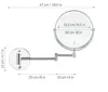 8" Rechargeable wall mounted LED makeup mirror 1X/10X magnification Double Sided Bathroom Mirror 3