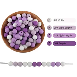 Kovict 50pcs Assorted Silicone Beads for Jewelry Crafting and DIY Accessories (Set 3)