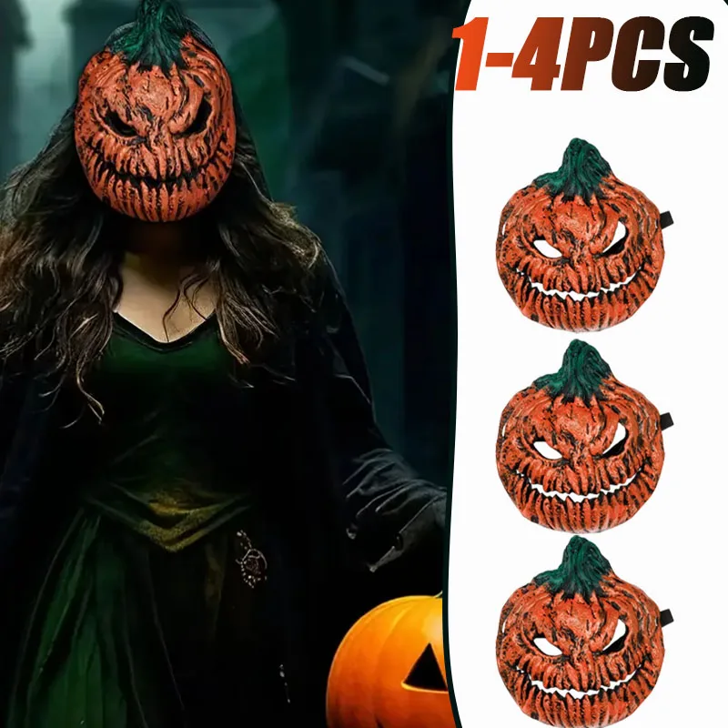 1-4PCSPumpkin Hoofdmasker Halloween Eng Spook Gezicht Lampenkap Masker ...