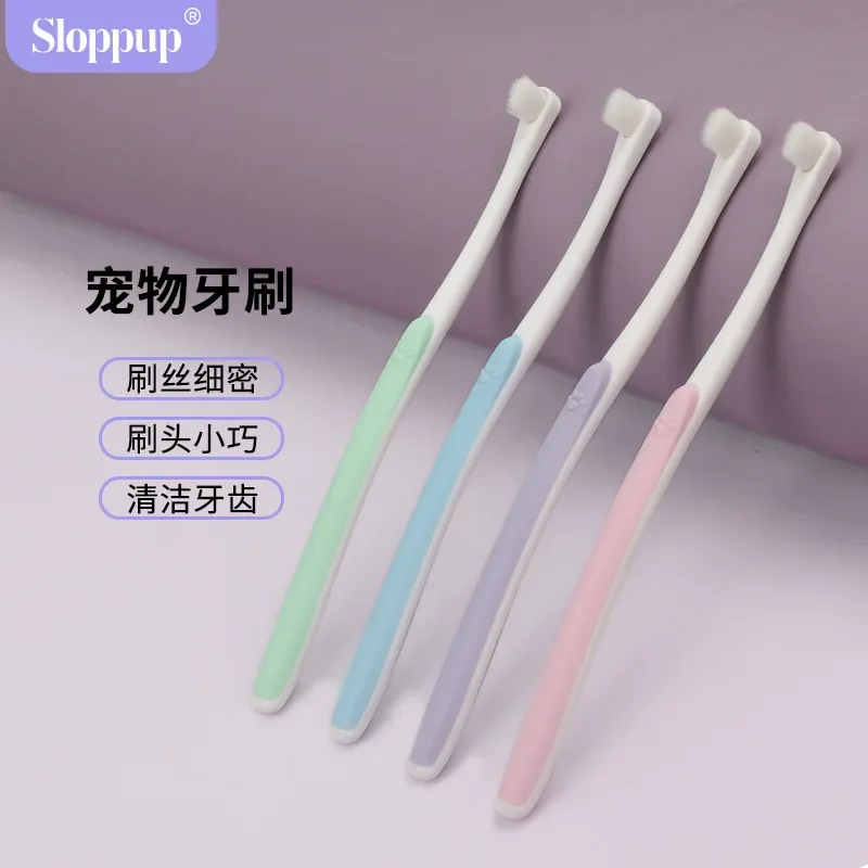 

1pc Soft Tooth Brush Small-Head Oral Cleaning Pet Toothbrush Remove Bad Breath Tooth Brush Dog Oral Care Mouth Clean