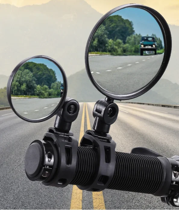 1pcs Universal Adjustable Swivel Wide Angle Convex Mirror Bicycle Rearview Mirror Bicycle Mirror for MTB Road Bike Accessories durable mirror cover rearview mirror cap front left side parts replacement universal vehicle 1 pc 1pcs accessories