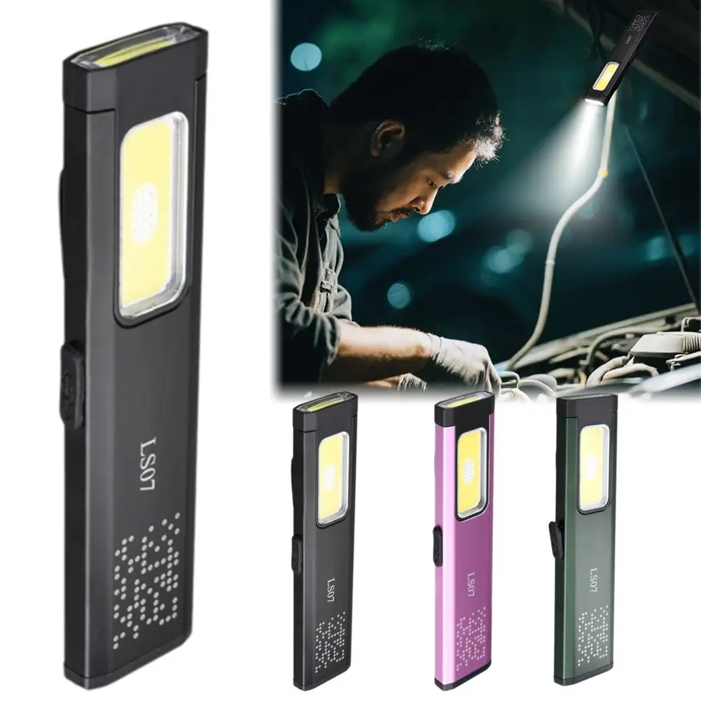Ultra-light LED Keychain Flashlight Mini Torch Light Pocket Lantern Type-C Rechargeable with Clip Flood Work Light With Magnet