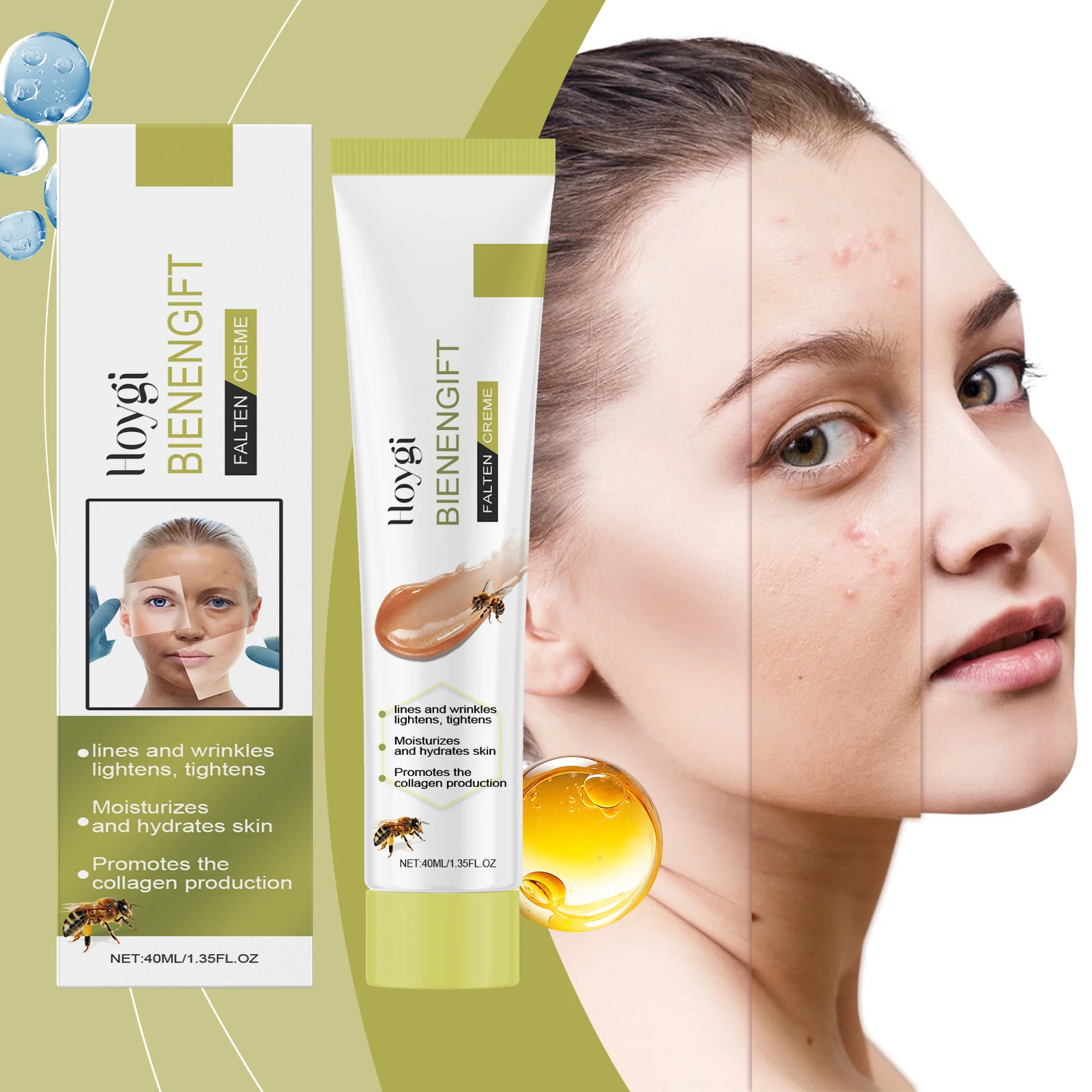 Bee Venom Cream Gently Hydrates And Nourishes Delicate, Tender And Firm Skin Daily Cream