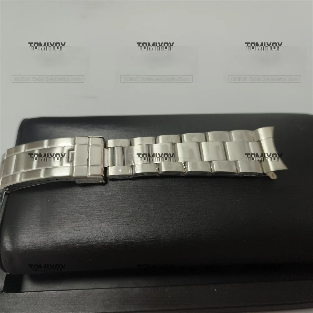 20MM 316L Stainlee Steel Vintage Grid Buckle Curved End Oyster Watch Band Strap Fit For RLX 116719 16570 16610 93150