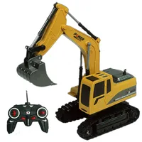 Remote Control Excavator Toys Car,Excavator Trucks for Kids, Construction Engineering Toy Boy Girl Digger Toy Birthday Gift 2