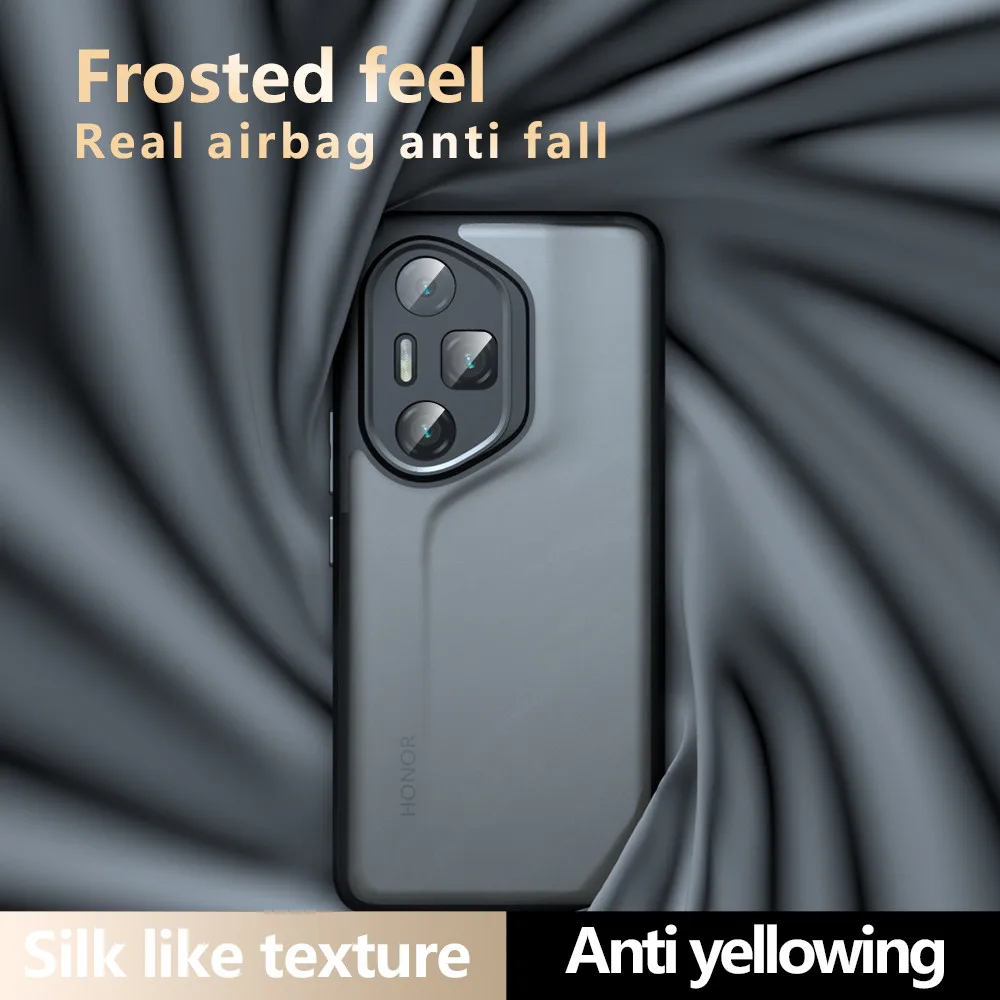 Luxury Armor Matte Phone Case – Clear Acrylic Shockproof Back Cover