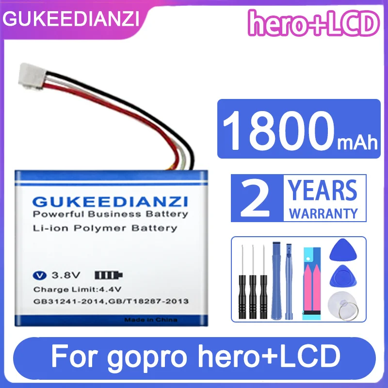

GUKEEDIANZI Replacement Battery CHOHB-101 1800mAh For gopro hero+LCD action camera
