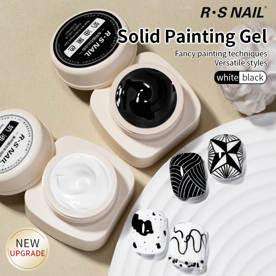 5g Painting Gel Nail Polish - Black & White