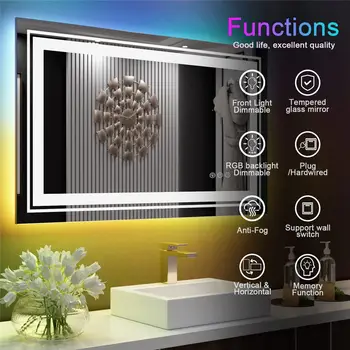 RGB LED Bathroom Mirror - Image 6