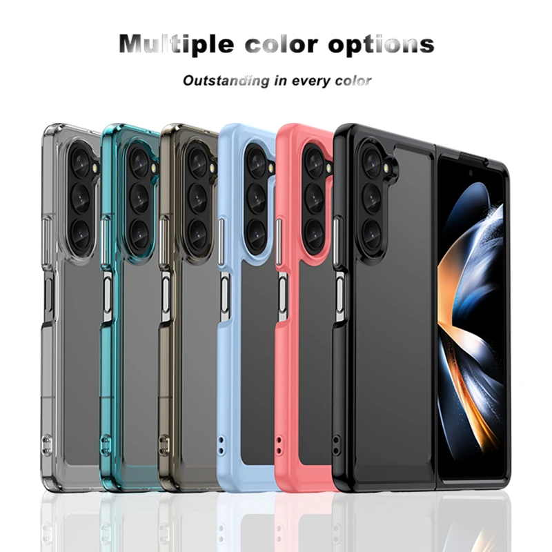 Per Samsung Galaxy Z Fold 5 Custodia Per Samsung Z Fold 5 Custodia In Silicone Trasparente Di Lusso Custodia In Silicone Tpu Galaxy Z Fold 5 Cover