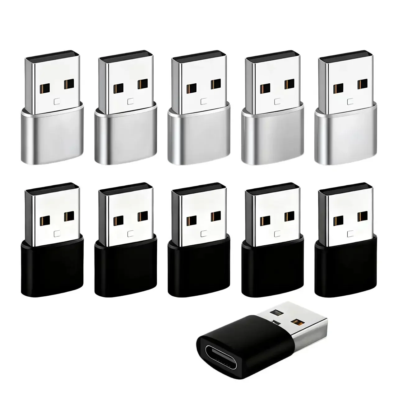 Ultra-Fast USB-C to USB Adapter with OTG Capability - 5-Pack