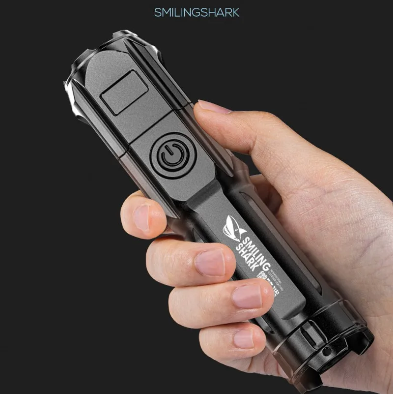 Strong Light ABS Led Flashlight Outdoor Portable Home Built-in Battery Rechargeable USB Lantern Torch Camping Fishing |