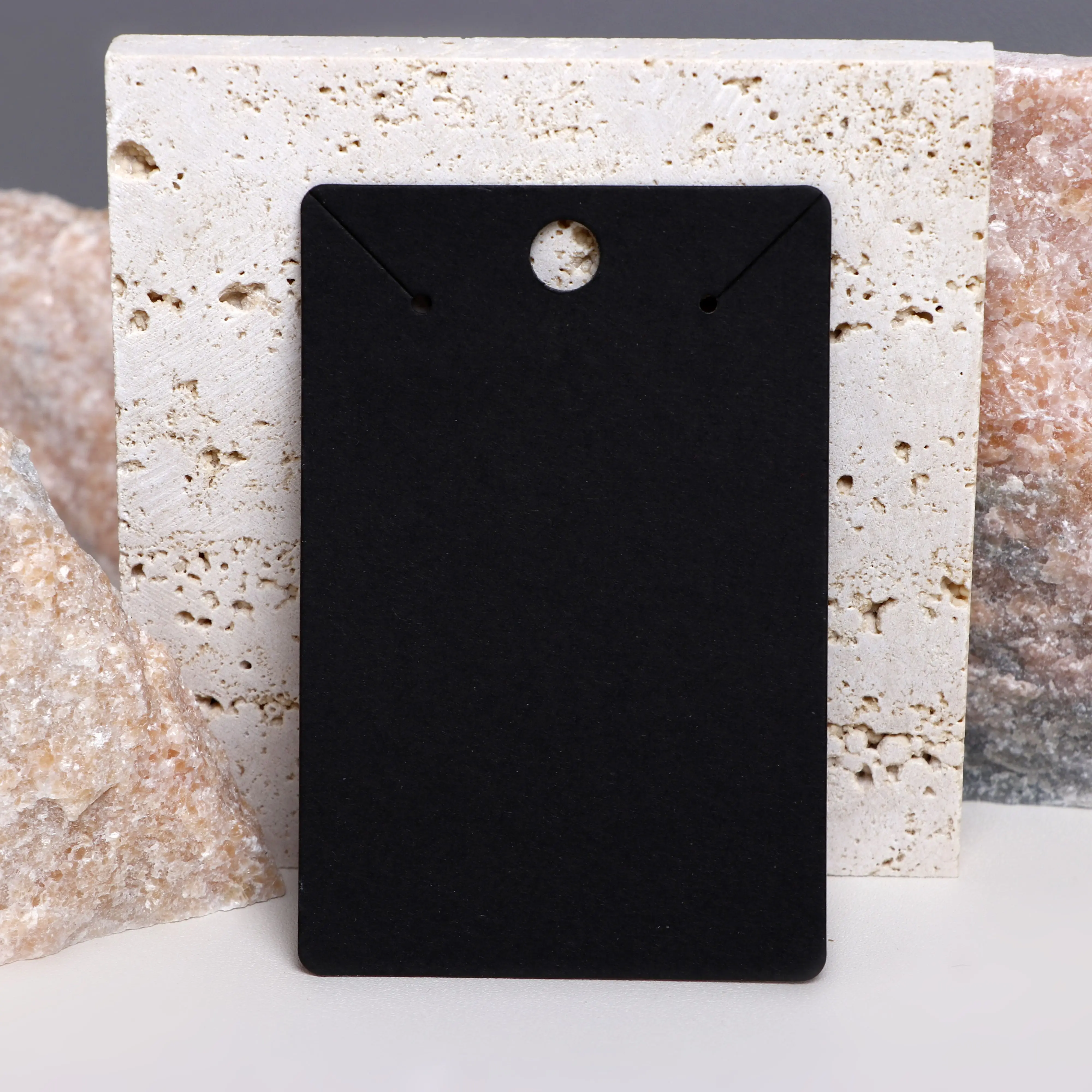 50PCS 6x9cm 블랙 화이트 목걸이 디스플레이 카드 쥬얼리 홀더 귀걸이 중소 기업 도매를위한 골판지 포장 매달려