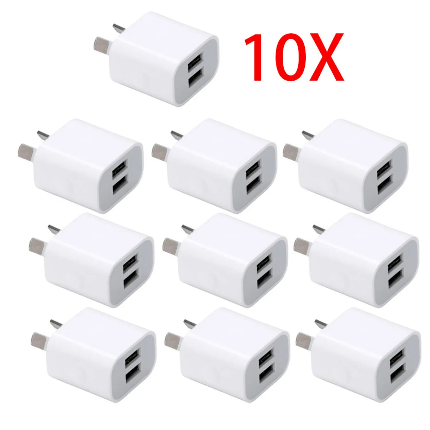Dual USB Wall Charger with AU Plug – Portable and Universal