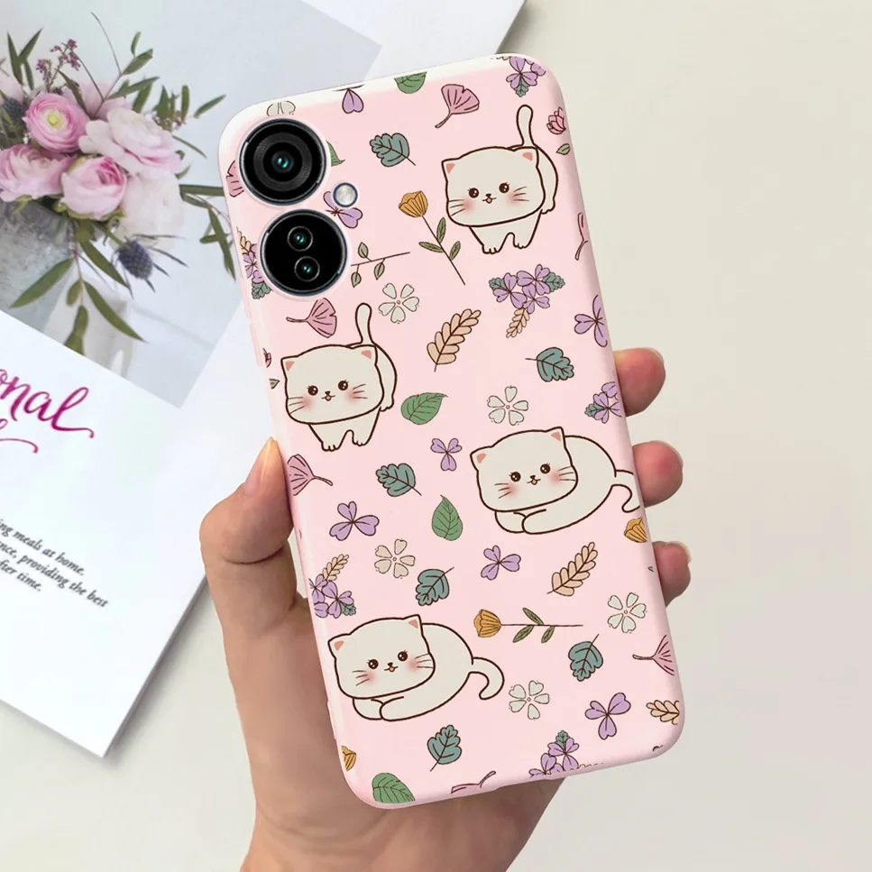 Fashion Cartoon Soft Silicone Black Pink Phone Case Cover