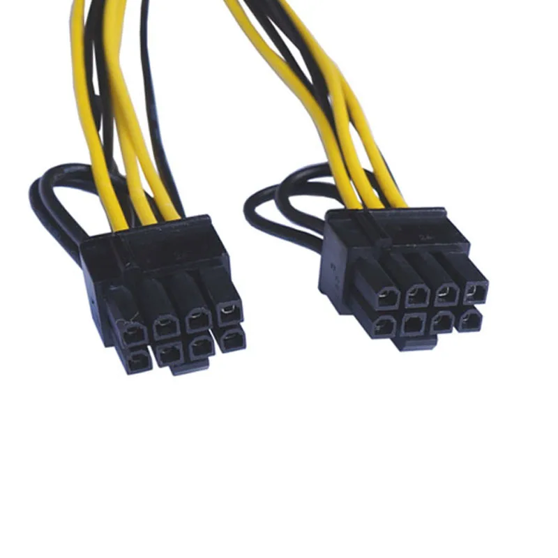 6Pin PCI Express to Dual PCIE 8 (6+2) Pin Power Cable 20cm Motherboard Graphics Card PCI-E GPU Power Data Cable Splitter