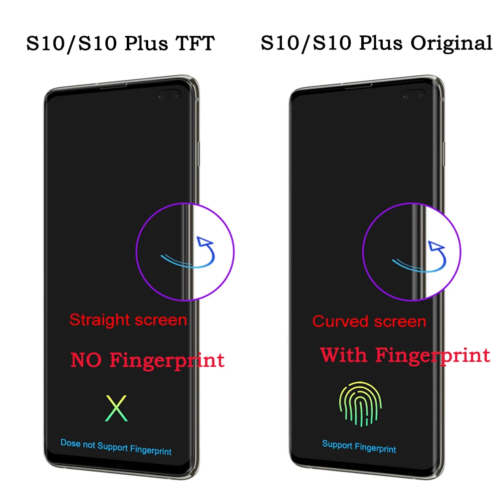 Ｚ  S10 ÷ G975  TFT ũ, LCD ÷ ü,  ġ ũ,  , Ｚ  S10 G973