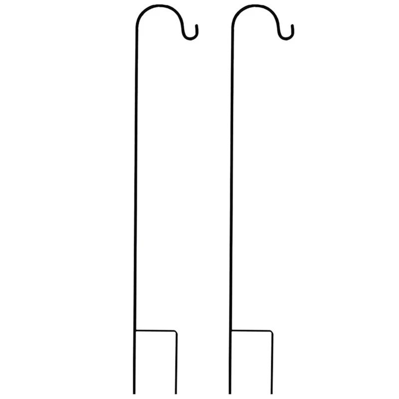 

Big Deal 2X Shepherd Hooks Rust Resistant Garden Stake Outdoor Metal Plant Stand Hanger Bird Feeder Pole 120X10x1cm