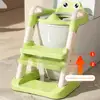 Potty Training Toilet 2 In 1 Toddler Seat With Step Stool Soft Cushion Adjustable Height Toilet Ladder Toilet Seat Stair 5