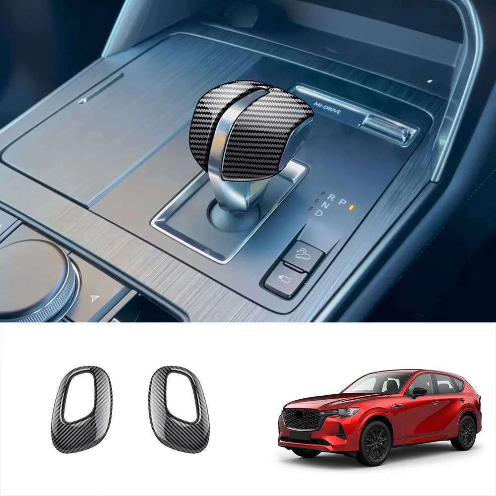 Interior Accessories For Mazda CX60 CX 60 2022 2023 2024 ABS Carbon Fiber  Car Gear Shift Head Knob Handle Cover Trim Sticker - AliExpress