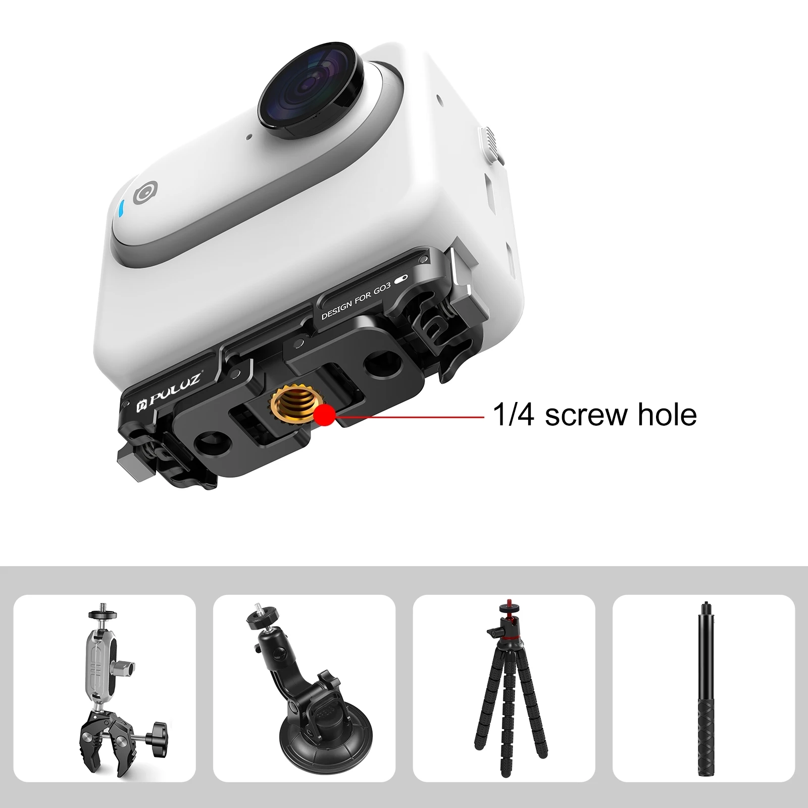 For Insta360 GO3 / GO 3S PULUZ Magnetic ABS Quick Release Base Mount