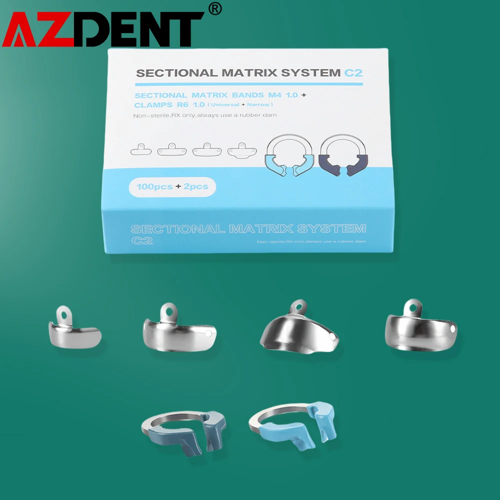 100PcsAZDENTDentalSectionalMatrixContouredSystemMetalDentistry