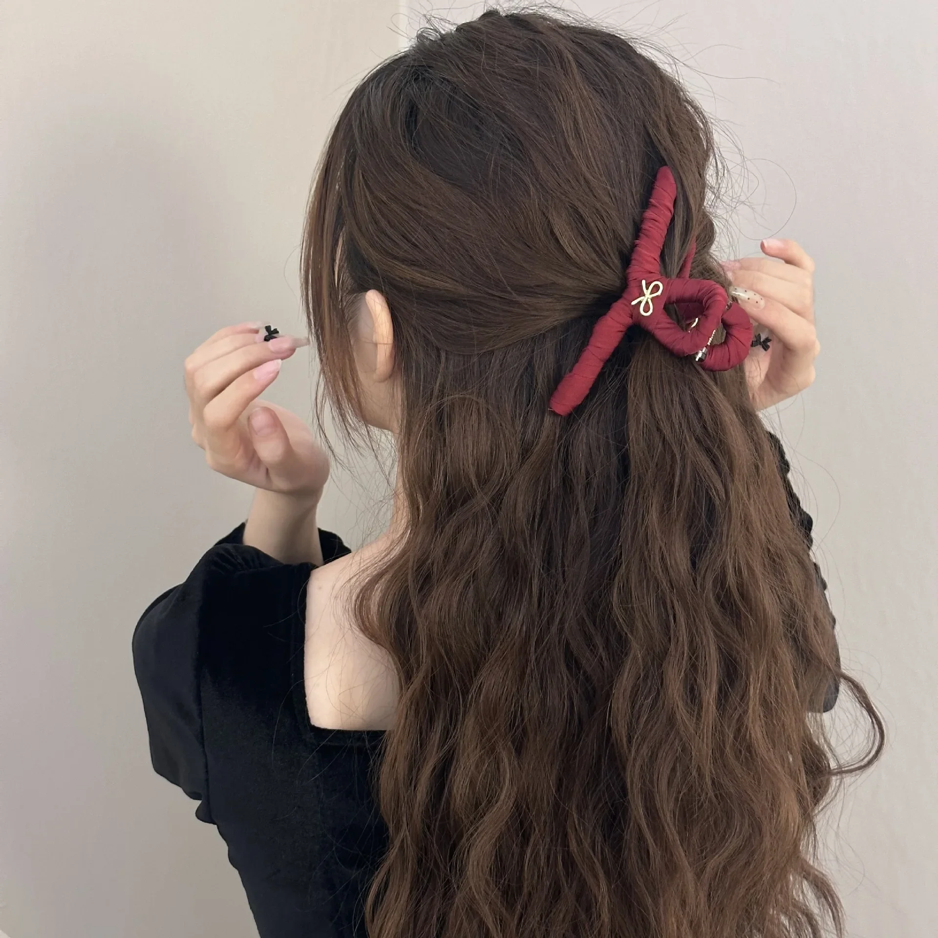 Hair clips for women girl pin claw accessories bow large thick shark matte vintage popular catches trendy leading fashion adults