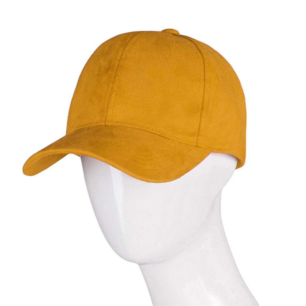 Women's Suede Snapback Baseball Cap - Black and Grey