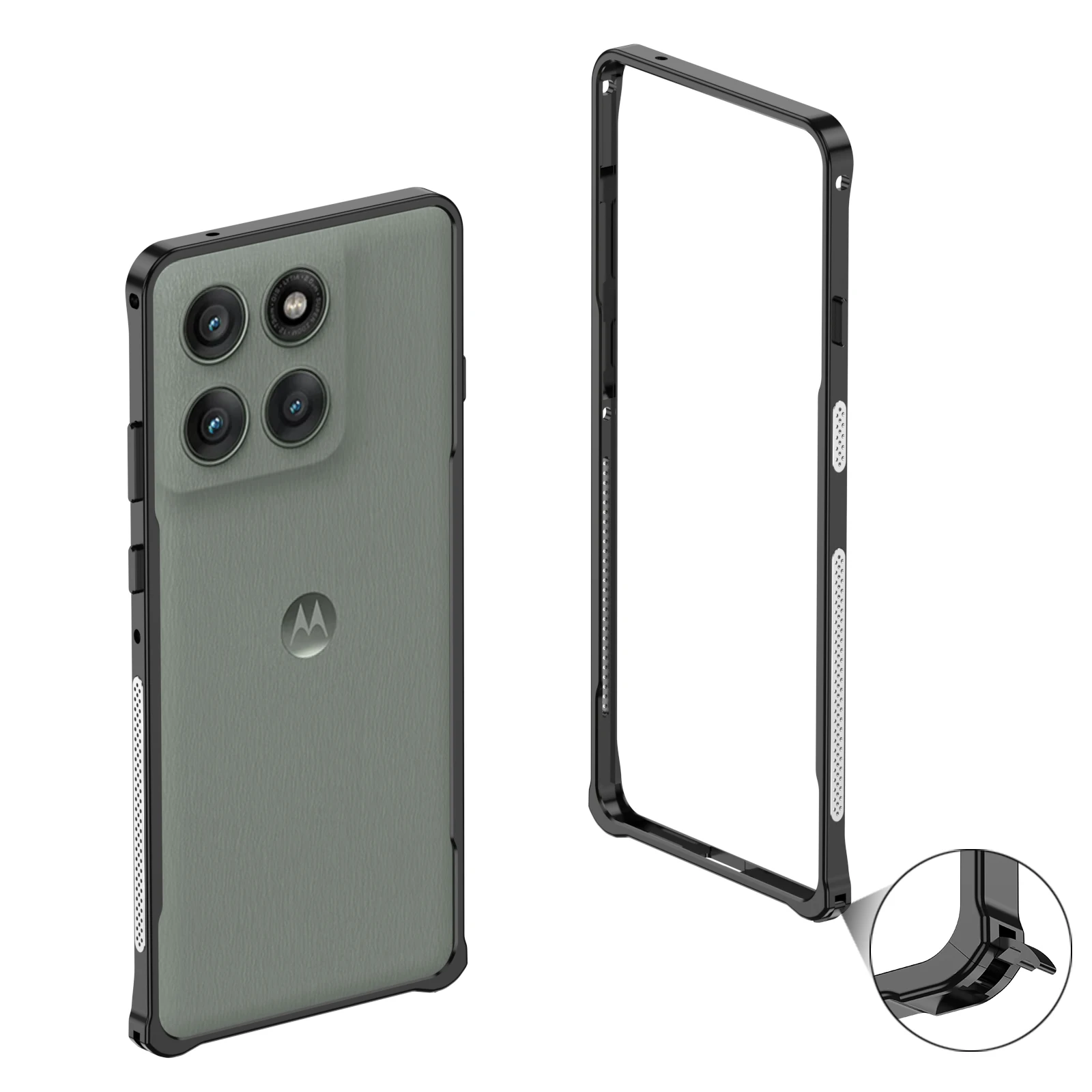 Ultra-Thin Metal Frame Case with Heat Dissipation and Seahorse Buckle Design