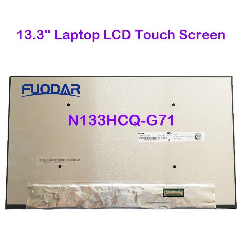 

13.3" Laptop Touch Screen N133HCQ-G71 N133HCQ G71 Fit LP133WF6-SPK2 B133HAK02.1 For DELL Latitude 5300 FHD Display 40pins