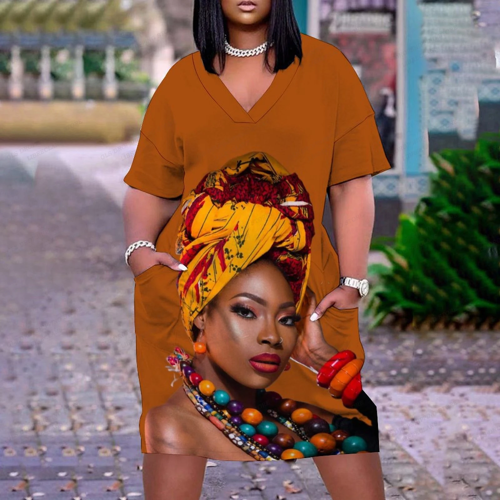 

Africa Dress Women Fashion Sexy Short Sleeve African Dress Party Evening Bohemian Beach Dress Midi Sexy Sundress Summer 2022 New