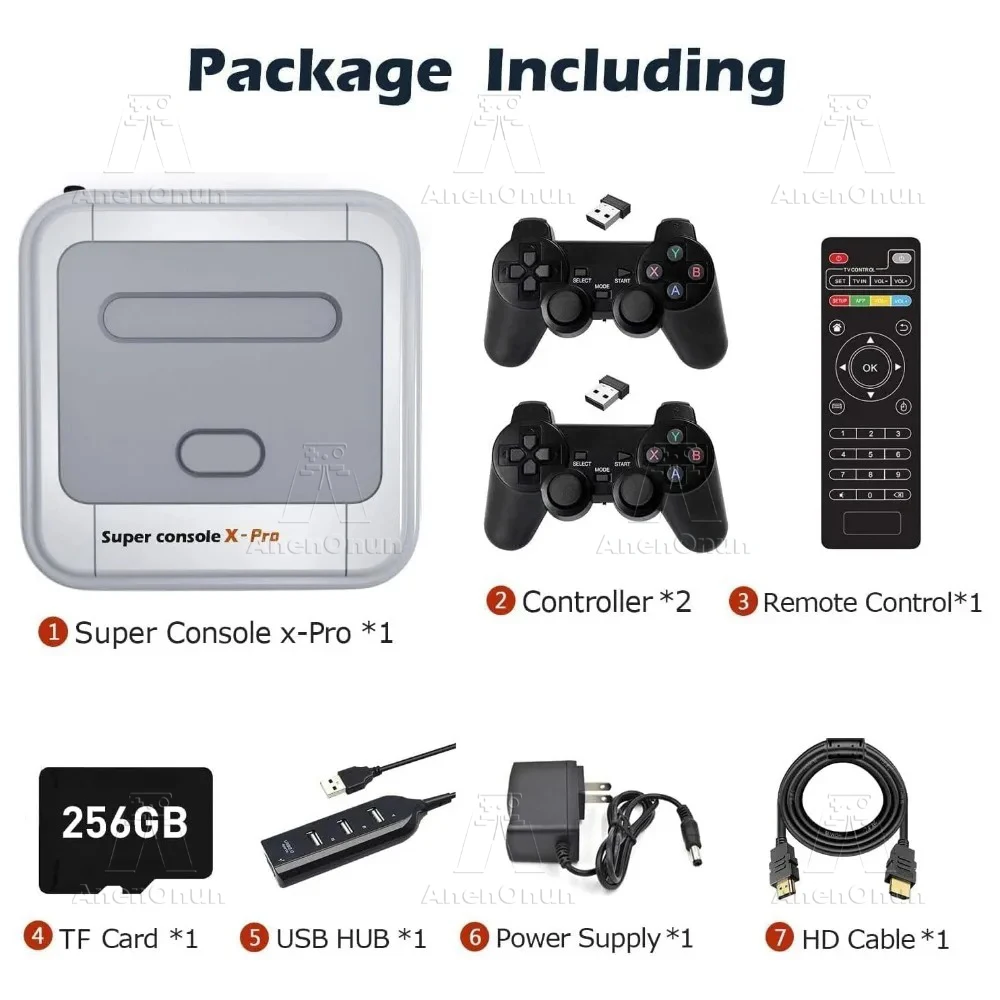 エミュレーターゲームコンソール 4KHDMI出力互換機(256G) Super consoleX Pro レトロTVゲーム機 50種以上のエミュレーター