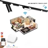 Smart Track Lights Changeable Magnetic Rail Tuya APP Control Smart System LED Lamp Magnet Track Ceiling Indoor Living Lighting 4