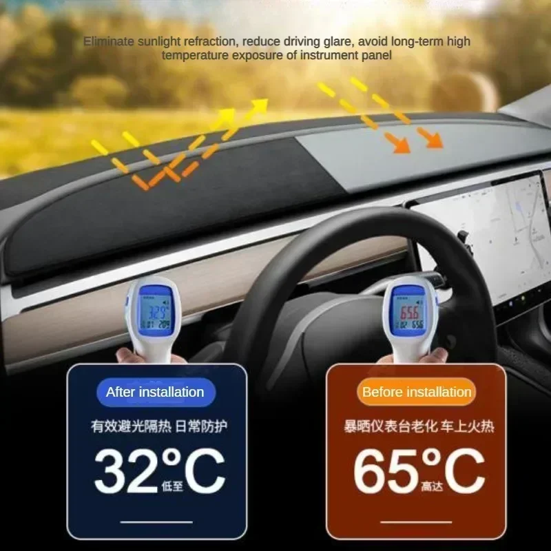 Dark Pad Sun Shade for Car Center Console