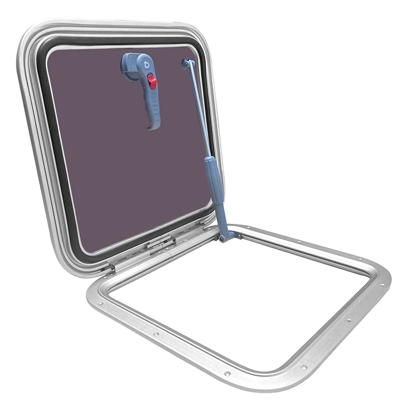 Aluminium alloy Boat Window Portlight Square Hatch Porthole Window With Tempered Glass 360*360 cold storage square temperature control type low temperature resistance balance window 36w pressure balance window cold storage