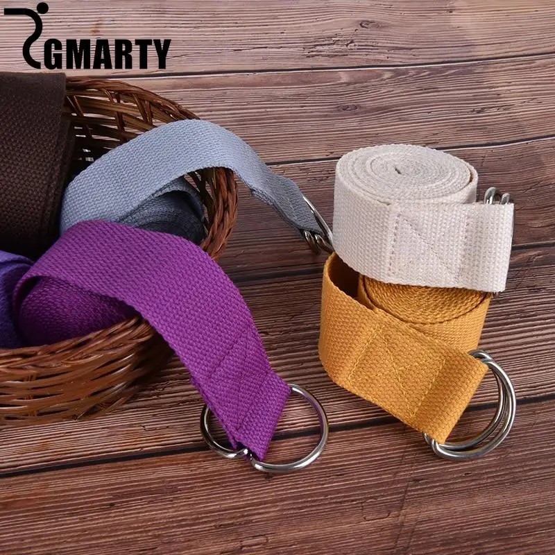 1Pc Adjustable Sport Stretch Strap D-Ring Belts Gym Waist Leg Fitness Yoga Belt