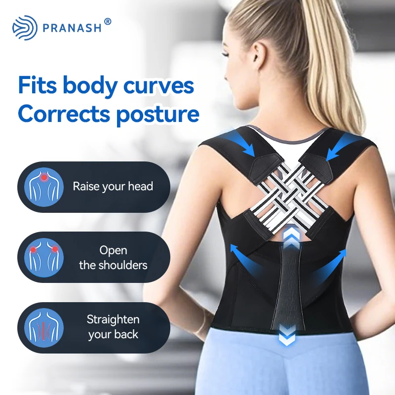 Ceinture Redresseur Dos Réglable - Correcteur Posture Pour Bureau, Neuf