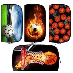 Basketball Print Wallets Football Men Purses Phone Credit Card Holder Boys Money Coin Bag Harajuku Clutch Long Wallets Gift