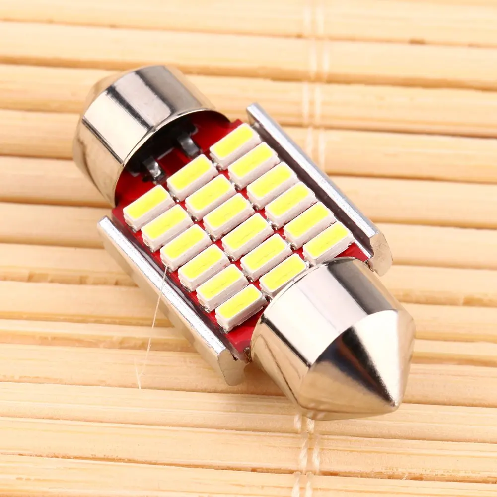 Фото 2 шт. C5W C10W 31 мм 3014 18SMD Festoon Led Canbus Car Inteiror Bulb номерной знак светильник 12V №3